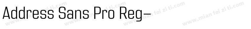 Address Sans Pro Reg字体转换